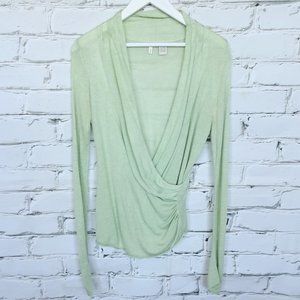 Moth Pastel Green Ballet Wool Blend Long Sleeve Top